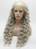 Curl Silver Grey Synthetic Lace Front Wig