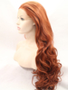 Copper Color Synthetic Lace Front Wig Wave Style