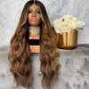 Top Quality Human Hair Full Lace Wig Ombre Color