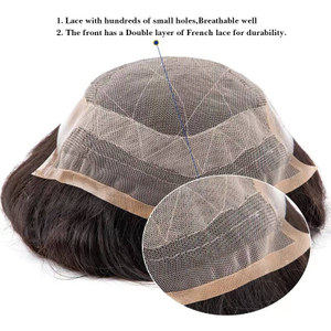 Natural Human Hair Toupee Men’s Wig Male Wig Custom Hair Systems Free Shipping