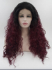 Ombre Color Synthetic Lace Front Wig Curl Hair
