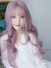 Pink White Ombre Synthetic Lace Front Wig