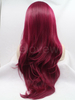 Wine Red Color Lace Front Wig Synthetic Hair Wavy