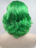 Fresh Green Lace Front Wig Synthetic Hair Wavy