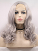 Body Wave Synthetic Lace Front Wig Silver Grey