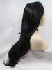 Natural Straight Black Synthetic Hair Lace Front Wig Braid