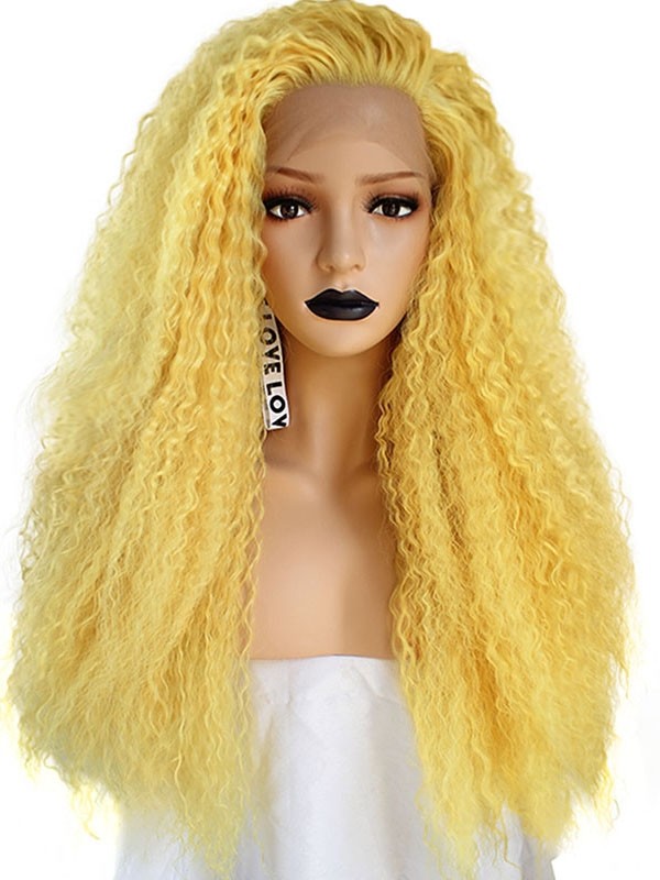 New Design Popular Ombre Curl Synthetic Lace Front Wig