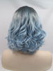 Short Length Lace Front Wig Synthetic Hair Cute Wave Ombre