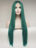 Silk Straight Green Hair Artificial Lace Front Wig