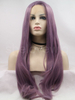 Natural Straight Synthetic Lace Front Wig Light Purple