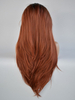 Black Orange Ombre Synthetic Hair Lace Front Wig