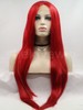 Red Lace Front Wig Synthetic Hair Natural Straight