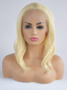 Blonde Color Synthetic Lace Front Wig Wavy Style Short Hair