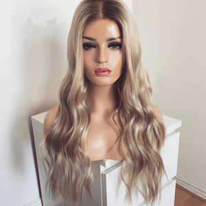 Ash Blonde Human Hair Lace Front Wigs European Virgin Hair Ombre Ash Blonde Full Lace Wigs