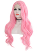 Black Root Synthetic Lace Front Wig Grey Orange Ombre