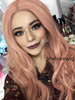 Dark Pink Synthetic Lace Front Wig Wave Hair