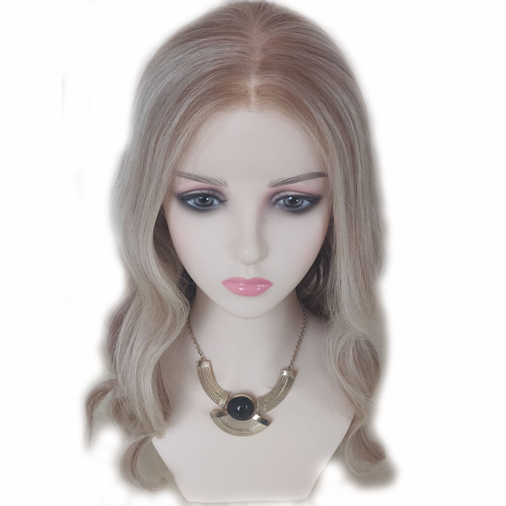 Mixed Color Ash Blonde Single Knots Virgin Hair Lace Wigs HD Lace Invisible Knots