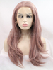 Wave Lace Front Wig Synthetic Hair Good Quality Pink
