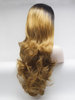 Ombre Black Root with Dark Blonde Aritificial Lace Front Wig