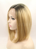 Bob Synthetic Lace Front Wig Black with Blonde Ombre