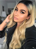 Natural Wave Black with Blonde Lace Front Wig