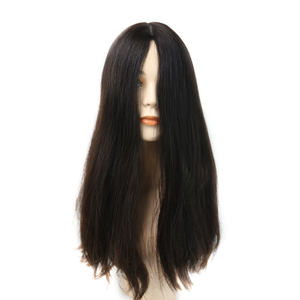 Jewish Wig Virgin Hair Silk Base Lace Front Wigs Straight Dark Brown Kosher Wig Mono Base
