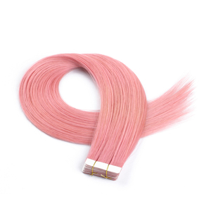 Pink Hair Extensions Skin Weft Hair Extensions Adhesive Invisible Straight Tape In Human Hair Extensions