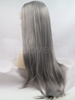 Dark Grey Lace Front Synthetic Hair Wig Straight